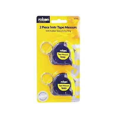 Rolson Tape Measure, 1 m - 2 piece Easy Retractable Mini Key chain New ...