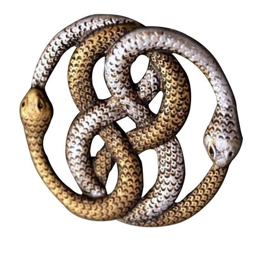Nuevo Collar Colgante Serpiente Auryn The Neverending Story Joyería Vivid Dos Serpientes - Imagen 7 de 10