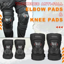 Adult Motorcycle Bike Knee Elbow Pads Protector Arm Shin Guards Racing Motocross