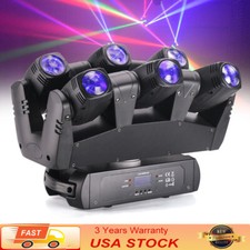 6 Head LED RGB Moving Head Stage Lighting Beam Laser Bar Disco Party DJ Light