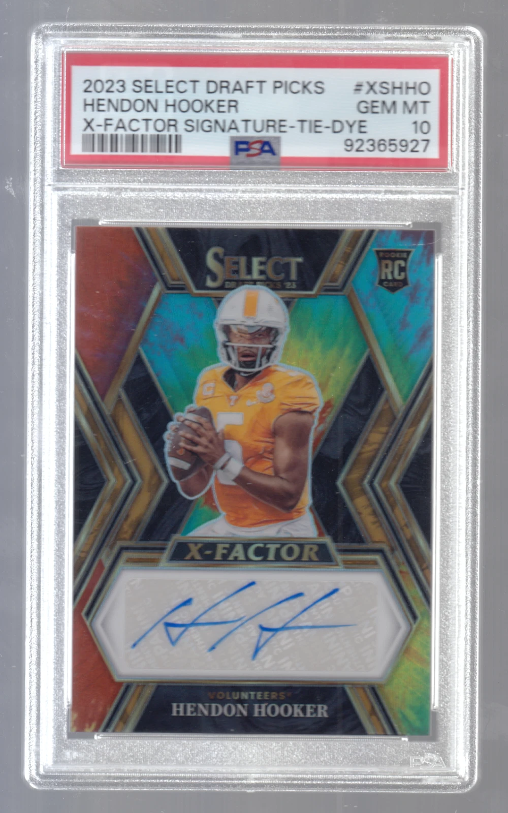 Hendon Hooker Panini Select Draft Picks X-Factor Signatures #XSHHO Silver