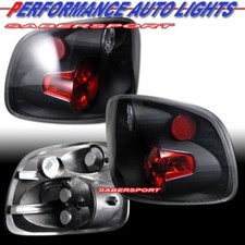 Set Of Pair Black Taillights For 1997-2000 Ford F-150 With Flareside Bed