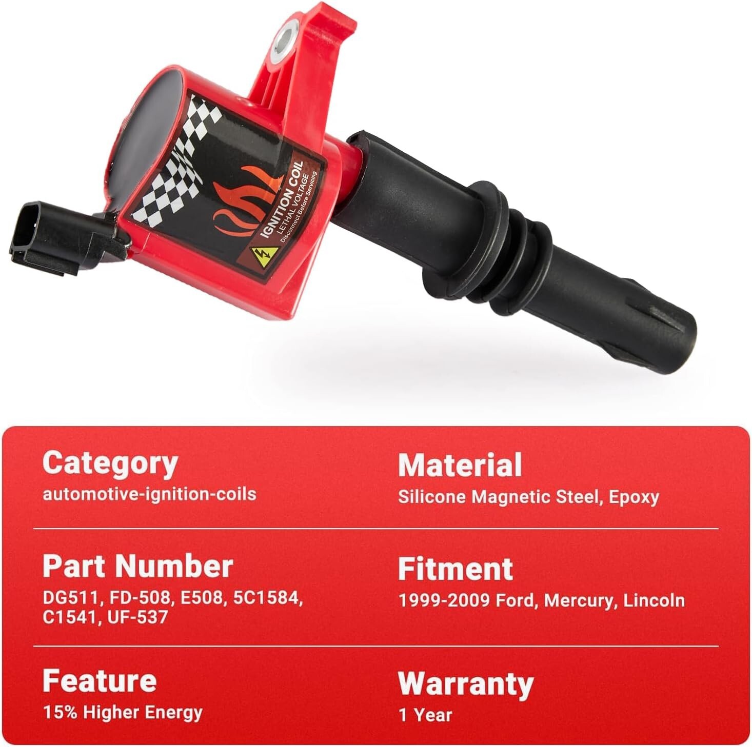 8Pack Ignition Coil For Ford F150 4.6/5.4L V8 2004 2005 2006 2007 2008