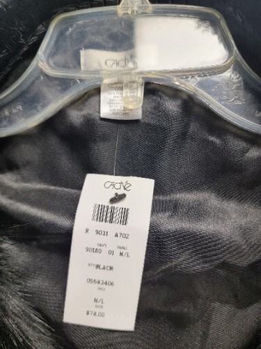 Cache schwarz Kunstfell Schulter Umhang Schal Halstuch Achselzucken Poncho gefüttert Gr. Mittel/Groß - Bild 4 von 6