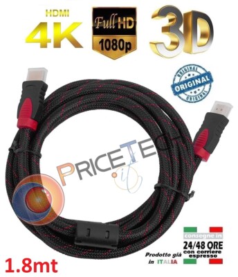 Generico Cavo HDMI Varie Misure HD 1080p TV 4K Alta Velocità Consol... Lunghezza Seleziona Lunghezza - Foto 12