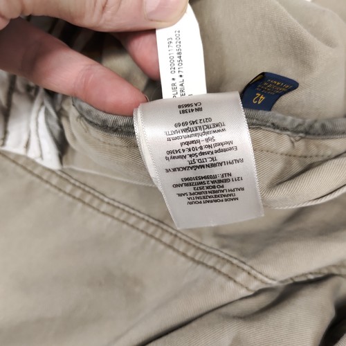 Polo Ralph Lauren Cargo Shorts Mens 42 Beige Canvas Relaxed Fit Workwear Outdoor - Picture 7 of 19