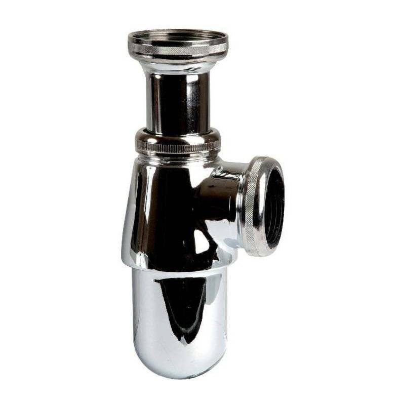 Siphon lavabo en laiton chromé 1"1/2 avec hauteur réglable pour vasque de salle de bain