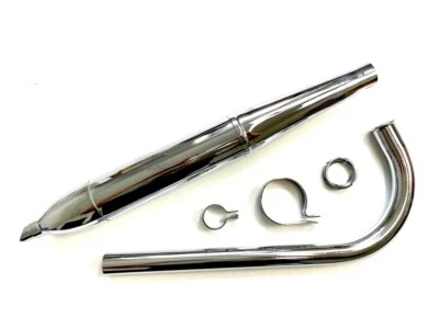 ERSATZTEIL VON MMM Kurze Auspuffanlage Simson KR50 SR1 SR2 SR2E Spatz kurzer Endtopf Schalldämpfer