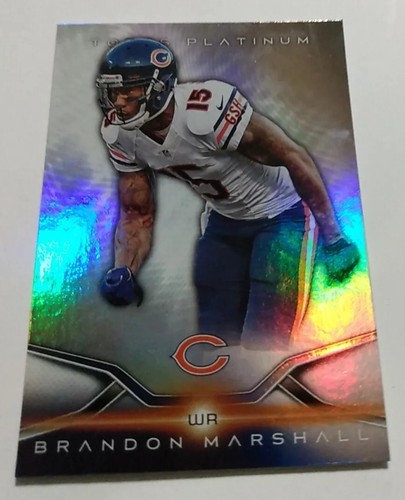 Brandon Marshall Going Platinum 2014 Topps Platinum #34 Chicago Bears - Picture 3 of 5