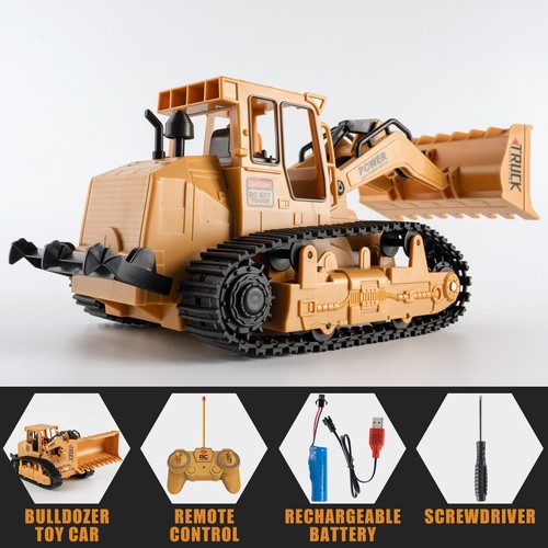1/20 Construction Bulldozer Toy - Kids Toy Engineering Digger Truck Remote Co... - Picture 3 of 8