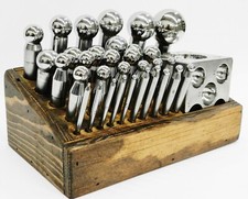 32pc Dapping Punch Set  Steel Block HIGH GRADE MIRROR POLISH A-1 by P.A.T. sc