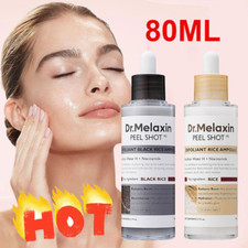 Dr.Melaxin PEEL SHOT GLOW EXFOLIANT RICE AMPOULE 80ml WHITE / BLACK RICE  