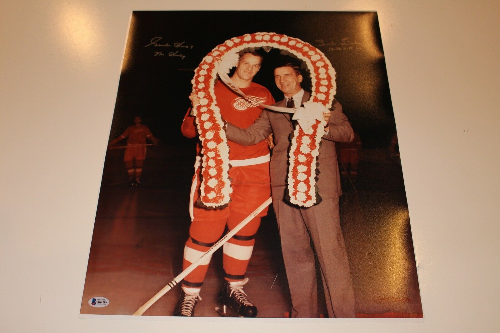 Gordie Howe Autographed Signed & Ted Lindsay Dual Detroit Red Wings 16X20 Photo PSA/DNA COA