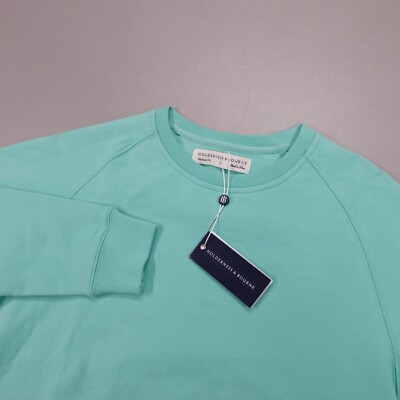 Holderness & Bourne The Smith Cotton Blend Golf Sweatshirt Soft Fleece Teal $189