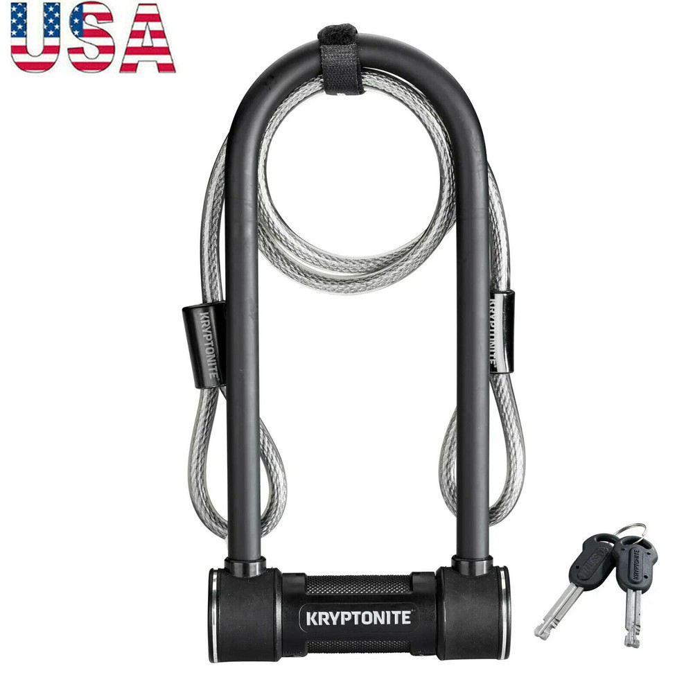 Kryptonite Level 5 14 mm U-Lock Bicycle Lock with Looped Bike Security Cable