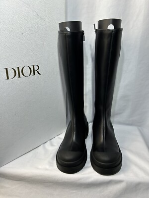 Christian Dior Symbol Leather Boots in Black Size 40.5 US 10.5 | eBay