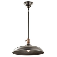 Image of 1 Bulb Ceiling Pendant Light Fitting Natural Brass LED E27 60W Bulb