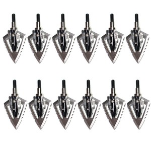 12PK-Carbon-Express-XT-Dual-Sharp-Blade-Serrated-Crossbow-Arrow-Broadhead-100-Gr