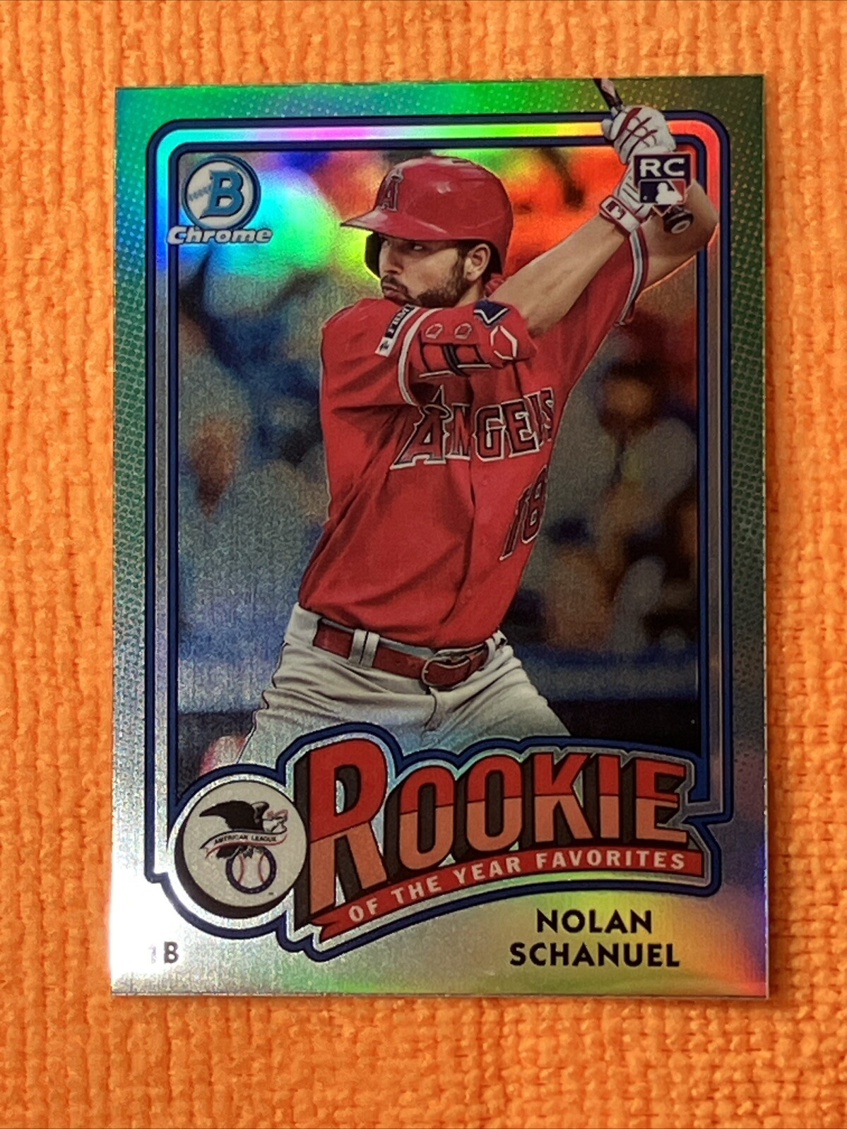 Nolan Schanuel RC 2024 Bowman #ROY-9 Chrome Rookie Of The Year Favorites Angels