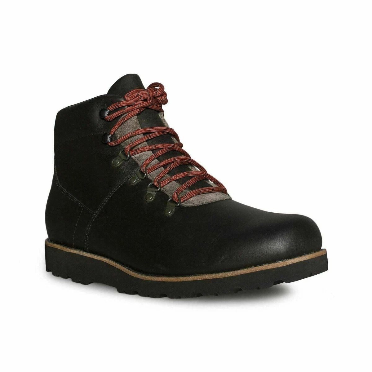 UGG HAFSTEIN SLATE WATERPROOF LEATHER FUR SNOW ANKLE MEN S BOOTS US 11 NEW