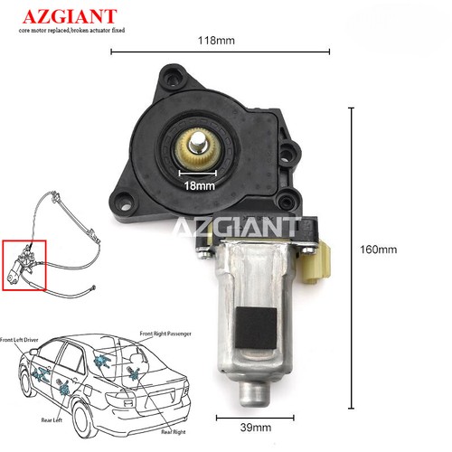 For Hyundai I30 Car Door Window Regulator Motor Lifting Motor Left/Right Side - Picture 2 of 6
