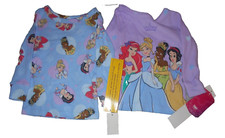 Disney Princess Girls 18 M Two Longsleeve Pajama Shirts