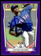 2014 Bowman Prospects Victor Payano Auto Texas Rangers #BP86 Purple Signed