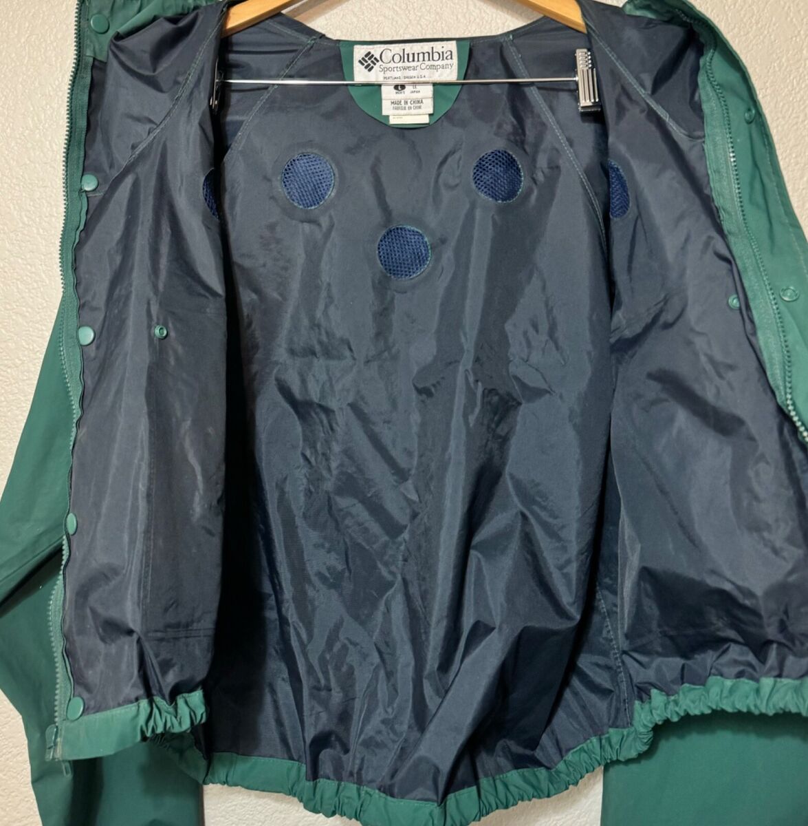 Vintage Columbia Men's Fly Fishing Wading Green PVC Hooded Vintage Columbia Men's Fly Fishing Wading Green PVC Hooded