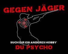 GEGEN JÄGER Patch / Aufnäher NEU Punk Tiere...