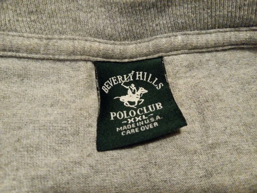 Vintage Men's 2XL Beverly Hills Polo Club Gray Jeanswear Graphic Pony T Shirt - Picture 3 of 5