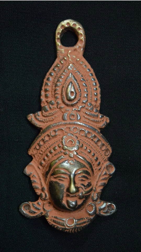 Brass Lady Face Twin Wall Hanging Hand Carved Decor Lady Women Girl Gift VR150 - Image 2 of 4