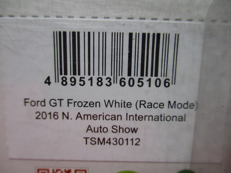 1/43 Scale Ford GT 2016 White Race Mode N American International Auto Show TSM - Image 3 of 3
