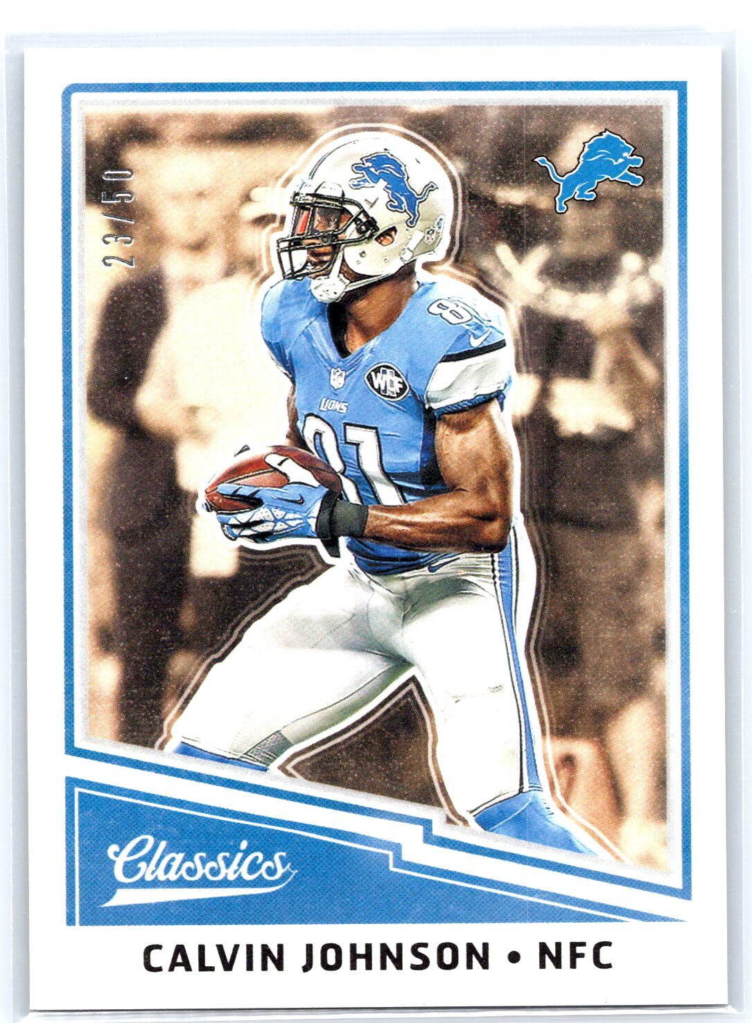 Calvin Johnson 2017 Panini Classics #136 23/50 Blank Back