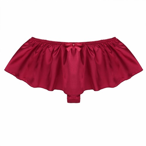 Para Hombres Brillante Satén Volantes Lencería Bloomer Ropa Interior Volantes Falda Sissy Bragas - Imagen 365 de 415
