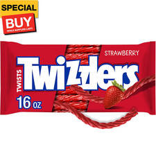 Twists Strawberry Flavored Licorice Style, Low Fat Candy Bag, 16 oz
