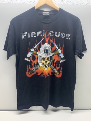 FIREHOUSEファイヤーハウスハードロックバンドビンテージバンドTシャツ 黒 90年代 ファイアーハウス FireHouse ビンテージ Tシャツ バンド
