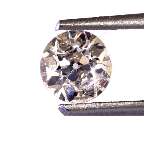 loose round European cut NATURAL diamond .63ct SI3 O-P yellow brown 5.40x3.42mm