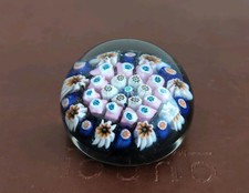Vintage Millefiori Glass Paperweight - Miniature Murano Style Art Glass - 40mm