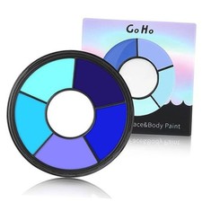 6 Colors Blue Face Body Paint,Cream Washable Formula Face 6 Colors Blue Makeup