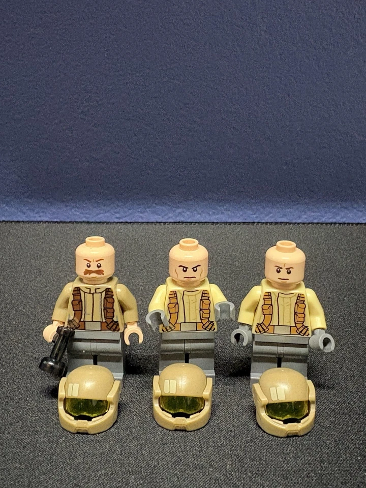 3 Lego Star Wars Minifigura Soldado de Resistencia (Genuino) 1 Oscuro 2 Beige Claro Foto 2 de 4
