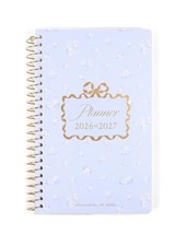 LoveShackFancy x Target Weekly Monthly Student School Planner Rosette Ditsy Blue