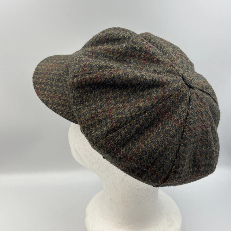 Mujer Panadero Niño Gorra Newsboy Sombrero Plano Espiga Cuadros Mezcla de Lana Italia Talla 59 Foto 4 de 4