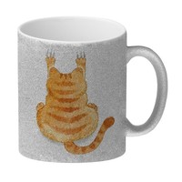 Aggressiver Kater Glitzer-Kaffeebecher