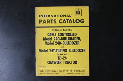 #ad International Harvester Parts Catalog 24G 24D 24T Bullgrader Bulldozer TD 24 $29.99