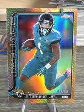 2025 Topps Chrome NFL - Travis Etienne Jr. - Gold Leather /50 - Jaguars Clean