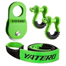 Off Road Recovery Kit, 10 Ton Heavy Duty Snatch Block Pulley and 3" x8' Tree