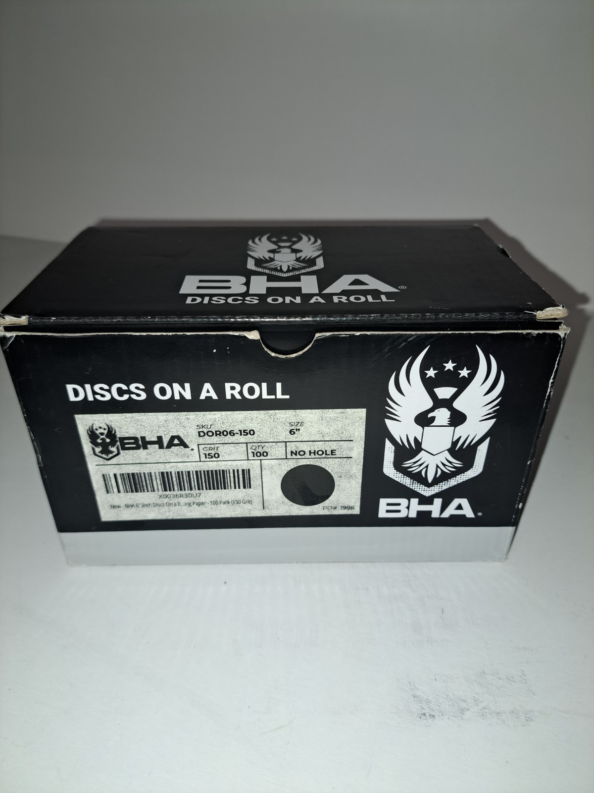 BHA 6″ Hook & Loop Sanding Discs 150 Grit No Hole – 100