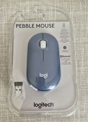 Logitech Pebble Wireless Mouse, Bluetooth, 2.4 GHz Receiver, Silent, Quiet Click