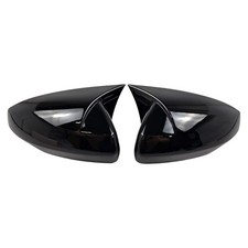 Spiegelkappen Spiegel Gehäuse Glanz Schwarz Aufkleben Für VW Polo MK6 2017-2025