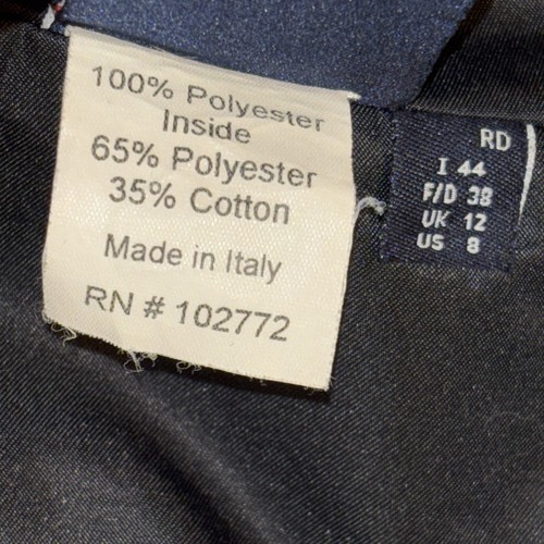 Vintage Ellesse Black Windbreaker Jacket Size 8 Made In Italy Over Sized 1980s - Picture 17 of 17